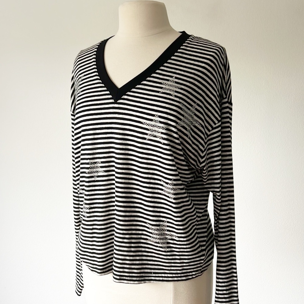 Women’s Long Sleeve Stripes Tee shirt